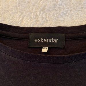 Eskandar light weight black 3/4 sleeve tunic top